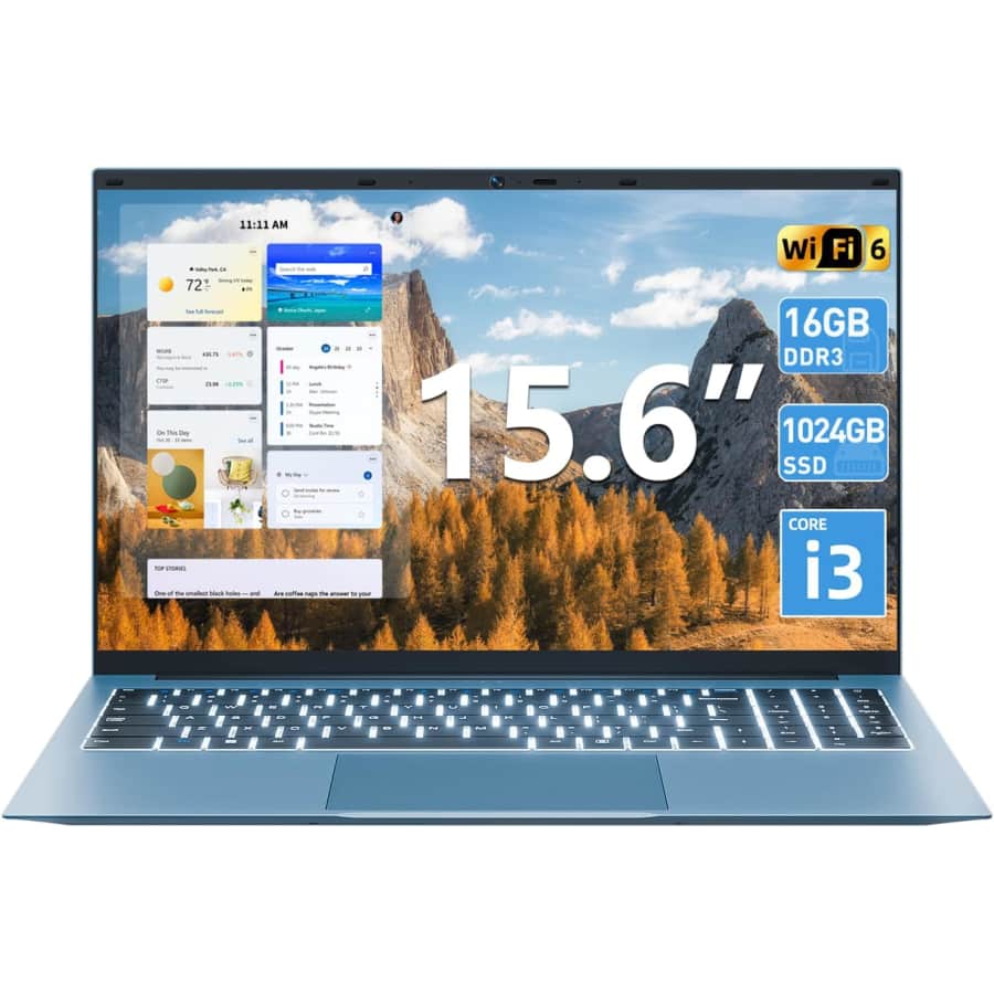 Naclud 15.6" Windows 11 Laptop: $299.99