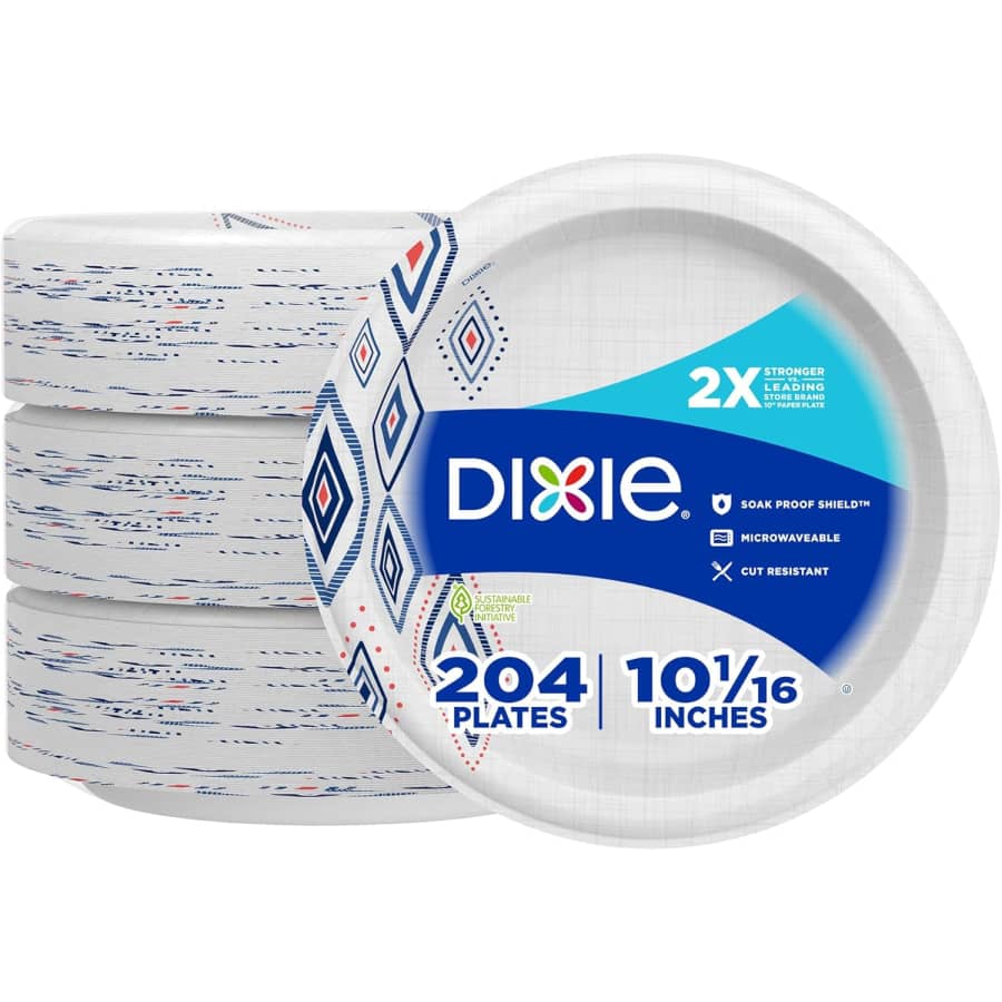 Dixie Large Paper Plates 204-Pack: $17 via Sub & Save Dixie Large Paper Plates 204-Pack: $17 via Sub & Save