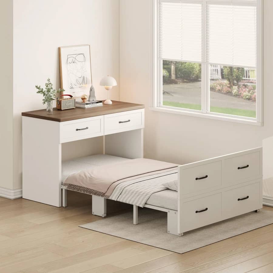 Lark Manor Murphy Bed Cabinet w/ Mattress: $356