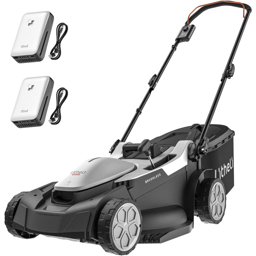 Litheli 18" 40V Brushless Lawn Mower w/ 2 Batteries: $171