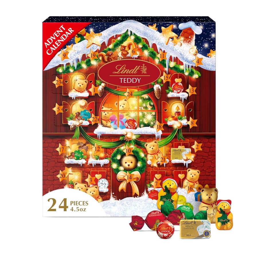 Lindt Holiday Teddy Bear Chocolate Candy Advent Calendar: $12
