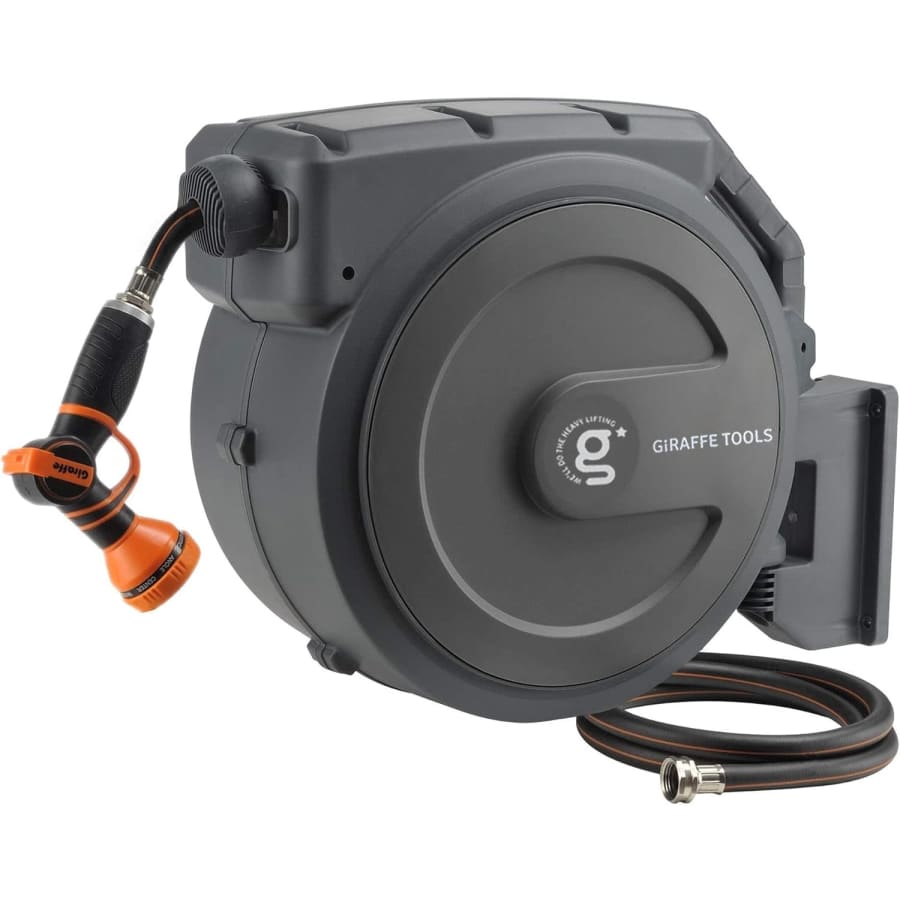 Giraffe Tools 1/2" x 130-ft Retractable Garden Hose Reel: $137 Giraffe Tools 1/2" x 130-ft Retractable Garden Hose Reel: $137