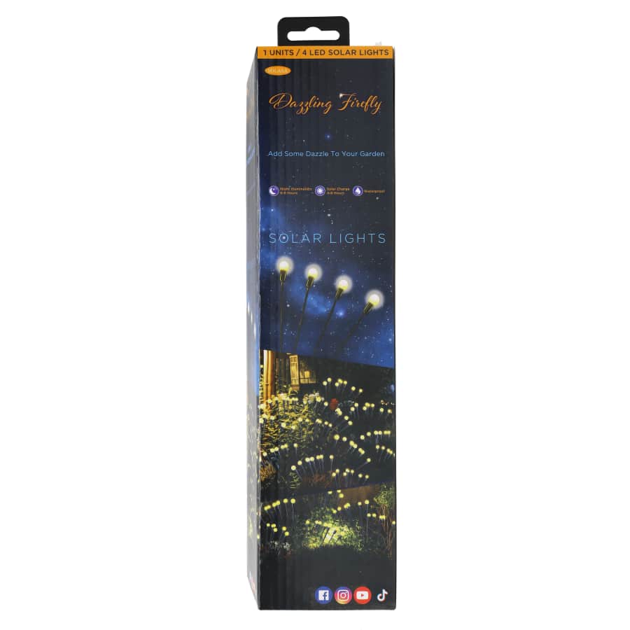 Dazzling Firefly Solar Garden Lights: $8.64