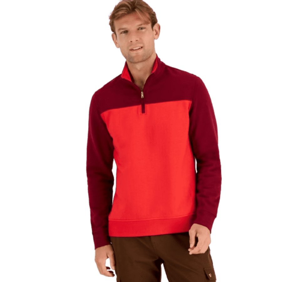 Club Room Men's Colorblocked Quarter-Zip Fleece Sweater: $14