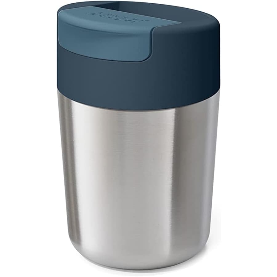 Joseph Joseph Sipp Steel 12-oz. Stainless-Steel Travel Mug with Flip-Top Cap: $7