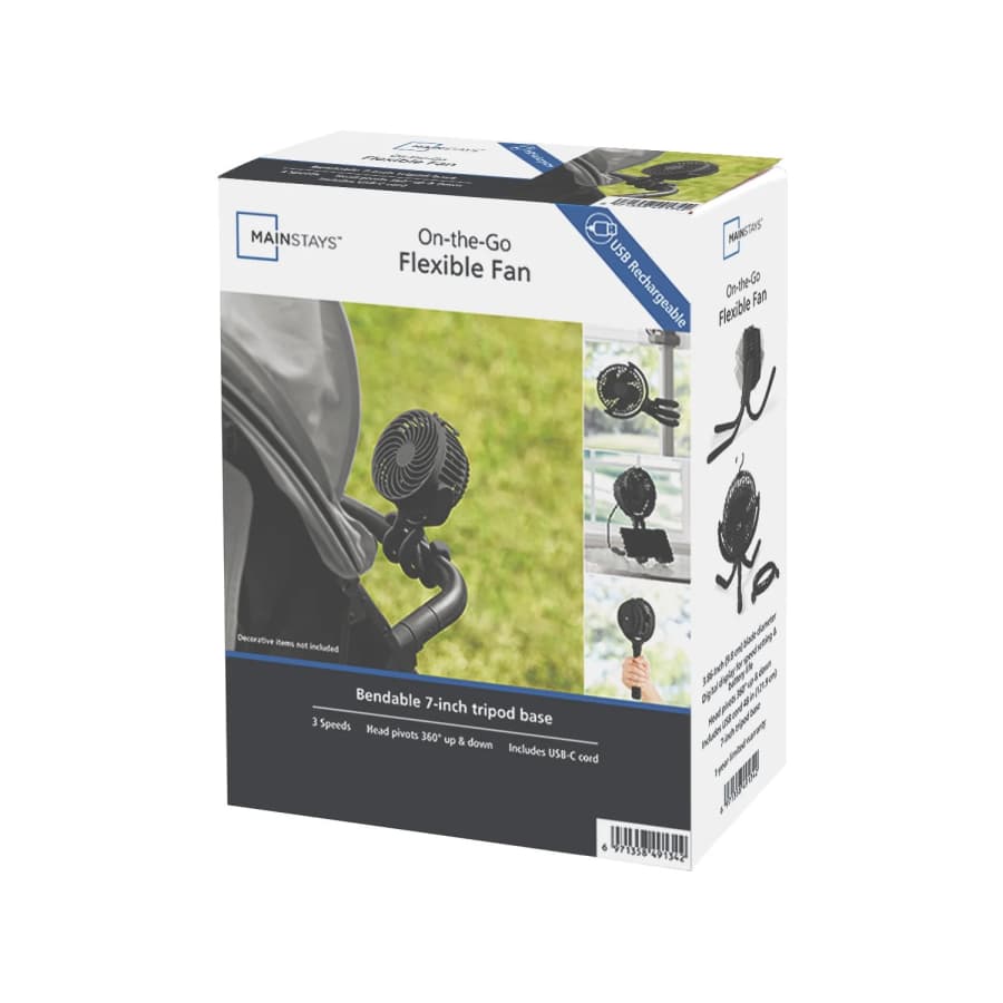 Mainstays On-the-Go Flexible Fan w/ Tripod: $13.34