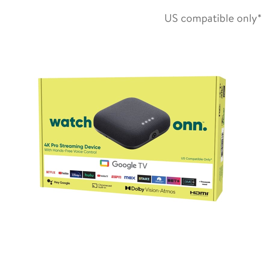 onn. Google TV 4K Pro Streaming Device: $39
