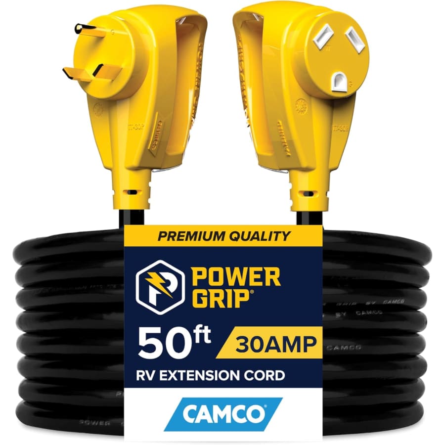 Camco PowerGrip 50-Foot 30-Amp Camper/RV Extension Cord: $74