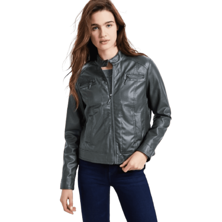 Jou Jou Junior Women's Faux-Fur-Lined Moto Jacket: $19.66