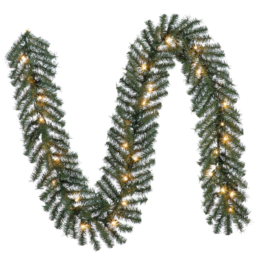 Holiday Living 9-Foot Indoor/Outdoor Pre-Lit Artificial Garland: $7.98