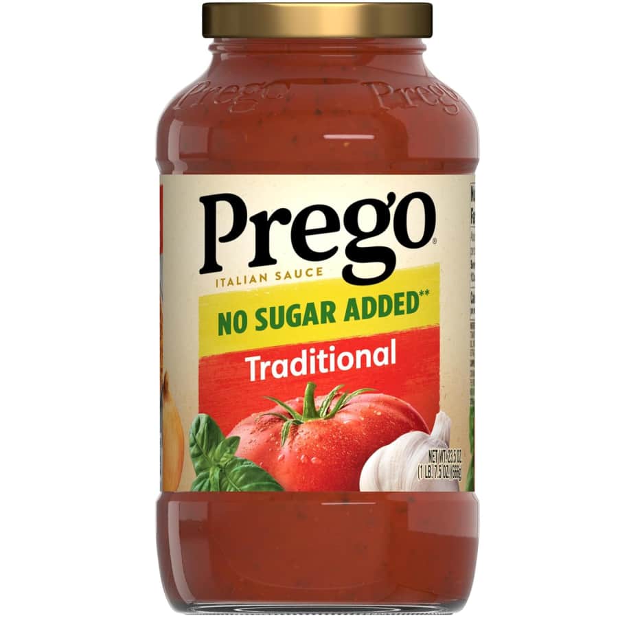 Prego Traditional No Sugar Added 23.5-oz. Pasta Sauce: $1.41 via Sub & Save