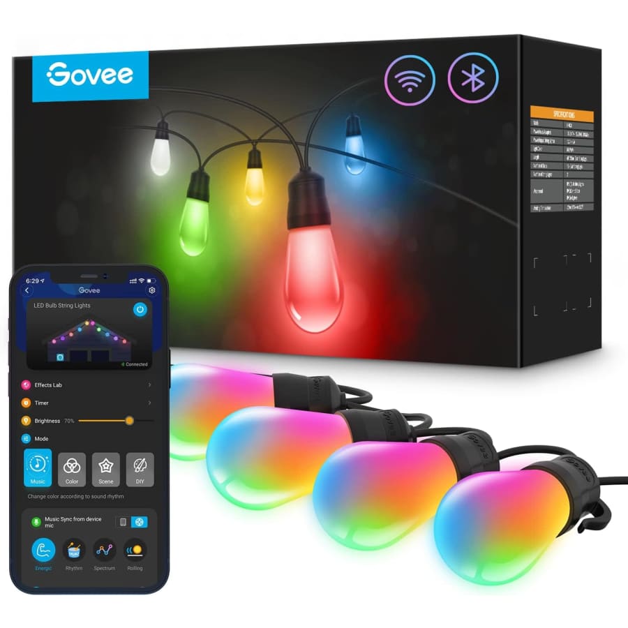 Govee 96-Foot Smart Outdoor String Lights: $58 Govee 96-Foot Smart Outdoor String Lights: $58