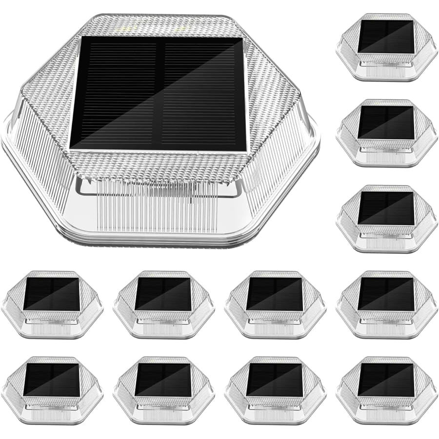 Onforu IP65 Solar Driveway Lights 12-Pack: $49.99