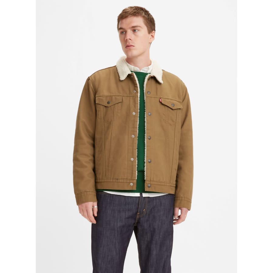 Levi's Men's Canvas Type III Sherpa Trucker Jacket: $28 in cart Levi's Men's Canvas Type III Sherpa Trucker Jacket: $28 in cart