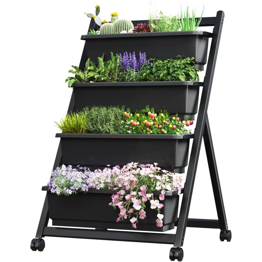 Fleximounts 4-Tier Vertical Garden Bed w/ Wheels: $75 Fleximounts 4-Tier Vertical Garden Bed w/ Wheels: $75