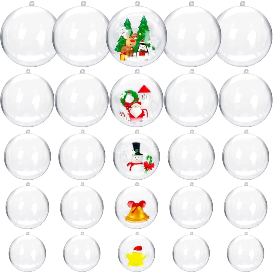 Clear Plastic Fillable Ornament 25-Count Set: $5.39 Clear Plastic Fillable Ornament 25-Count Set: $5.39