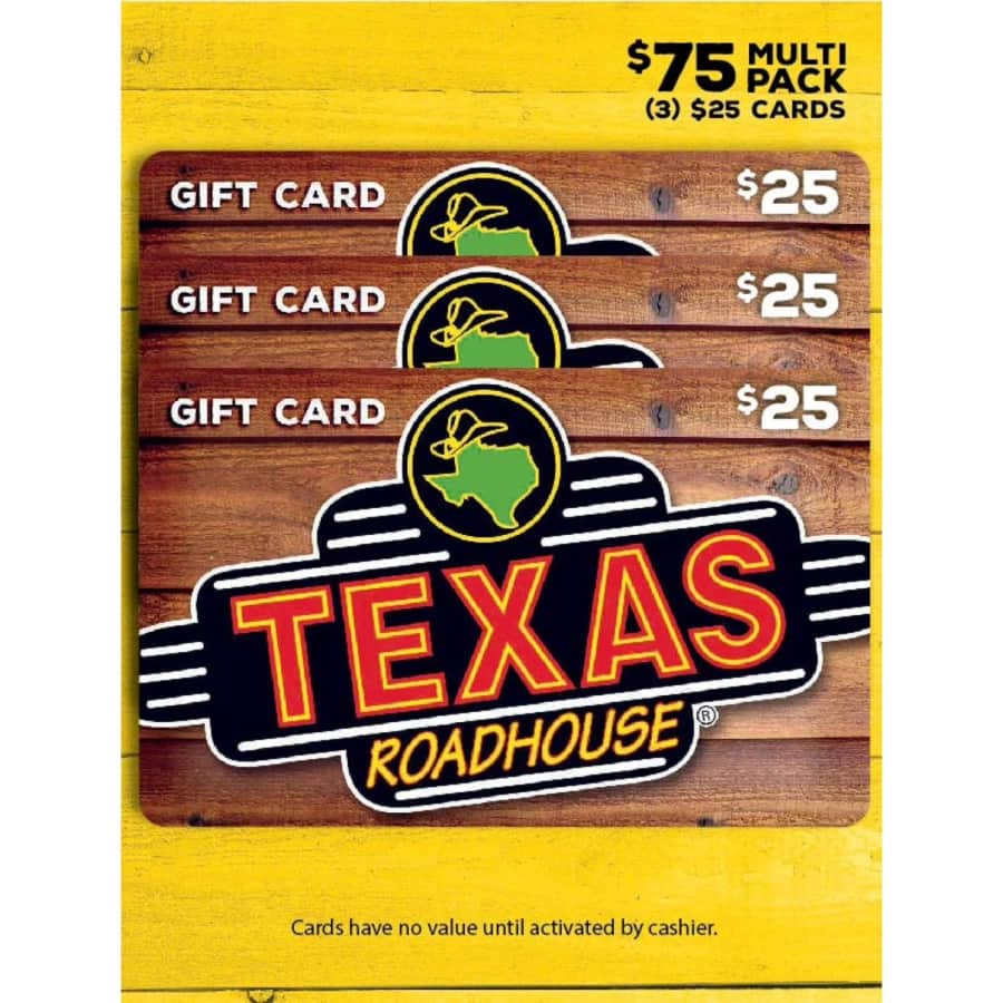 $75 Texas Roadhouse Gift Card at Sam's Club: $72