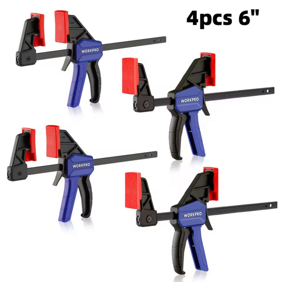 WorkPro 6" Bar Clamp 4-Pack: $11