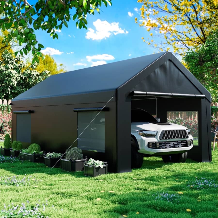 12x20-Foot Portable Garage Carport: $240 12x20-Foot Portable Garage Carport: $240