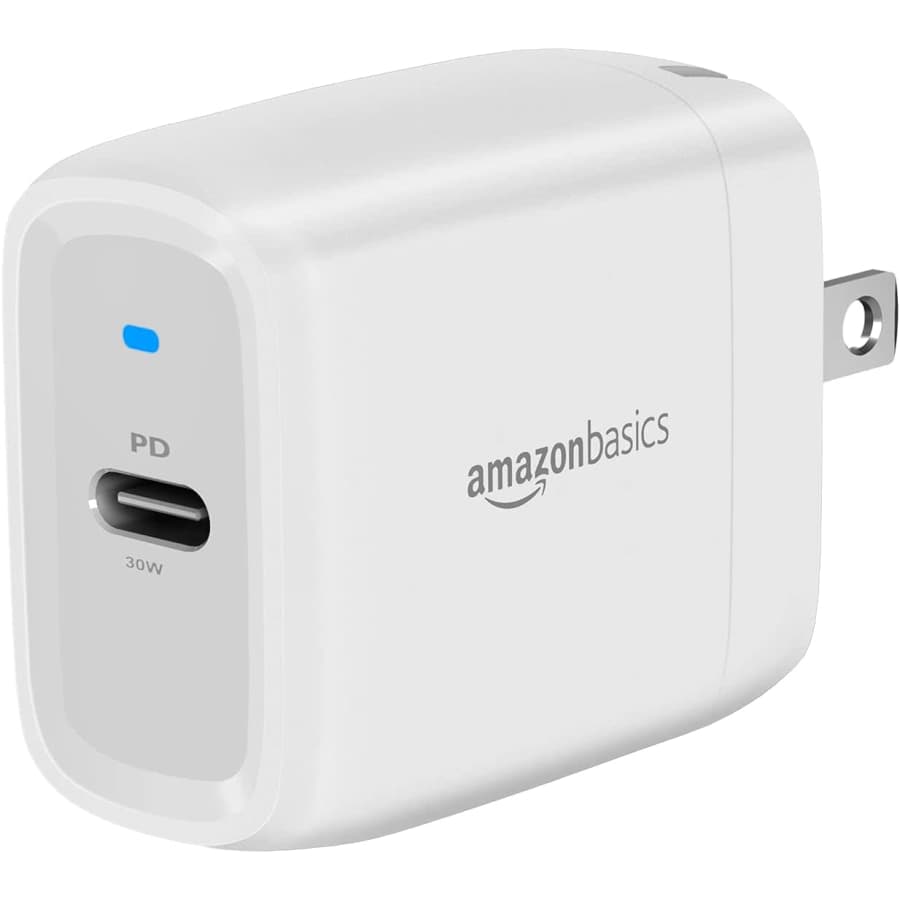 Amazon Basics 30W One-Port GaN USB-C Wall Charger: $7