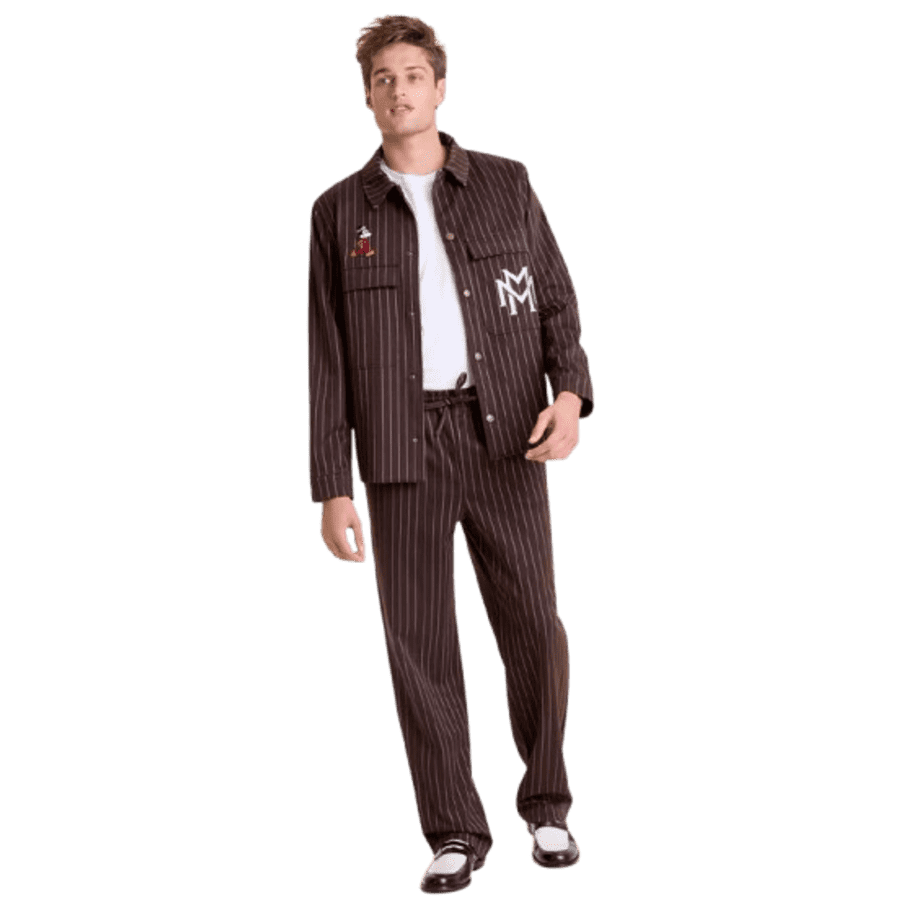 Disney x Macy's Men's Mickey Mouse Pinstripe Shirt Jacket: $27, Pants for $20