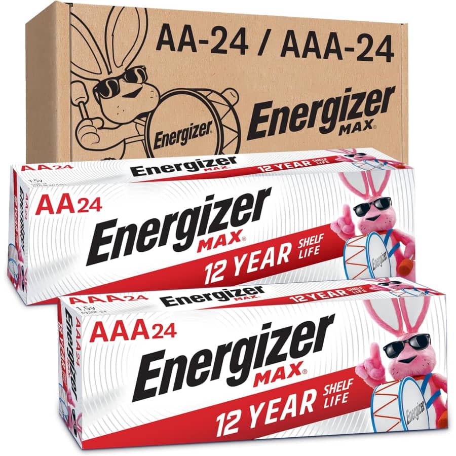 Energizer Max AA + AA Alkaline Battery 48-Pack: $25 Energizer Max AA + AA Alkaline Battery 48-Pack: $25
