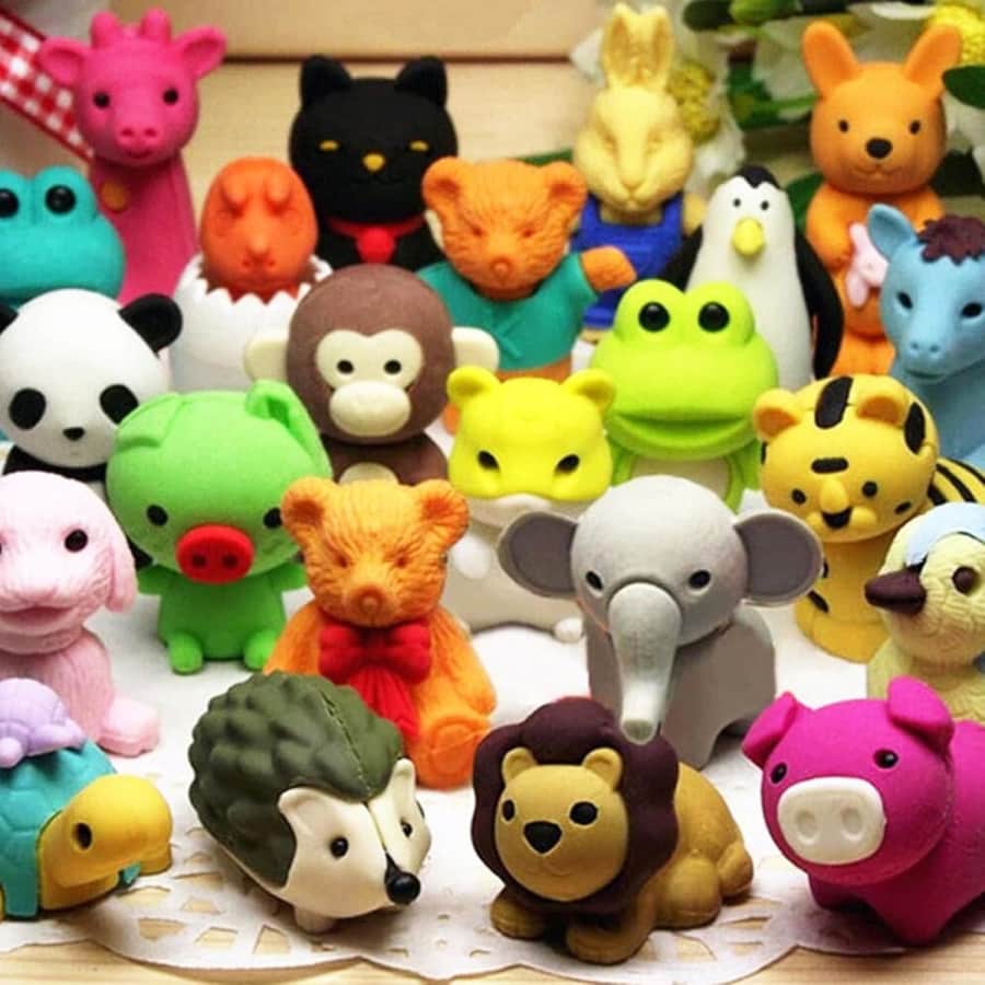 Animal Eraser Desk Pet 60-Pack: $13