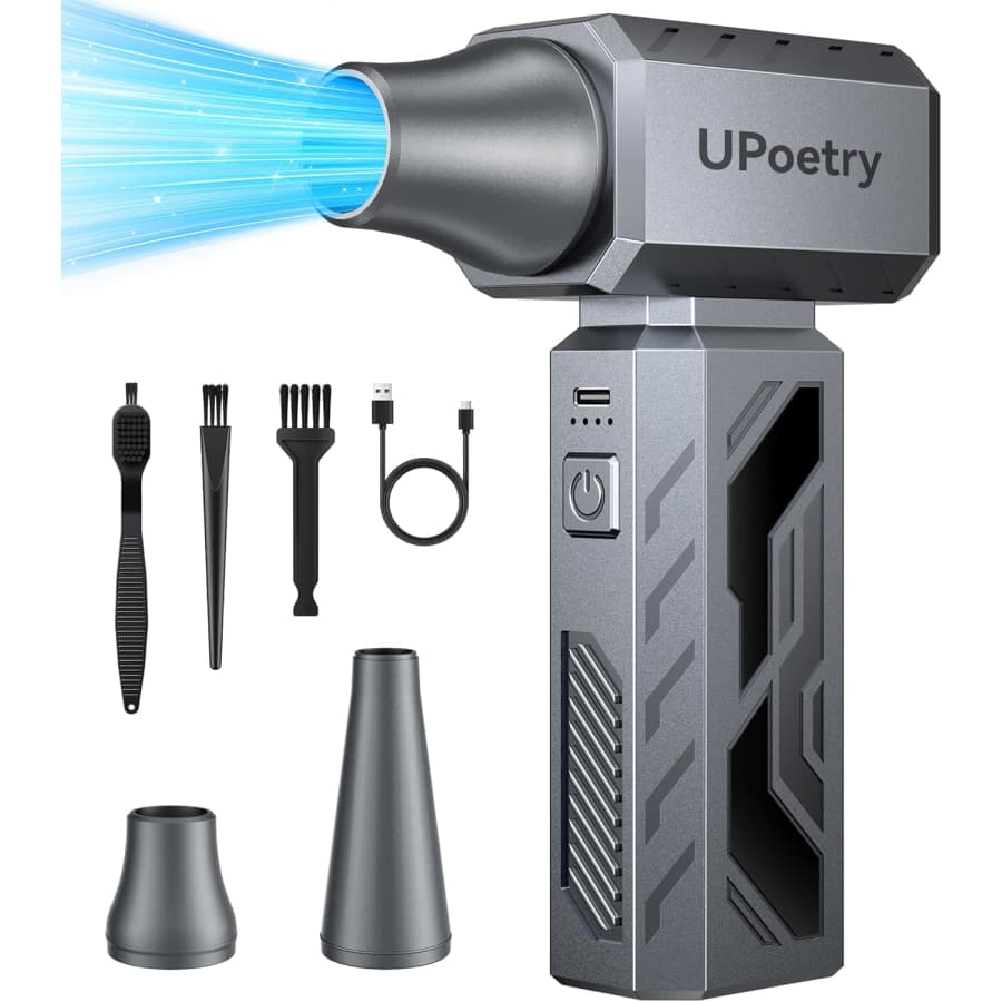 UPoetry 130,000RPM Rechargeable Electric Air Duster: $20 w/ Prime