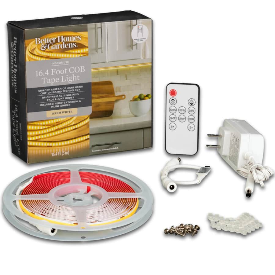 Better Homes & Gardens 16.4-Ft. COB Tape Light: $8.97