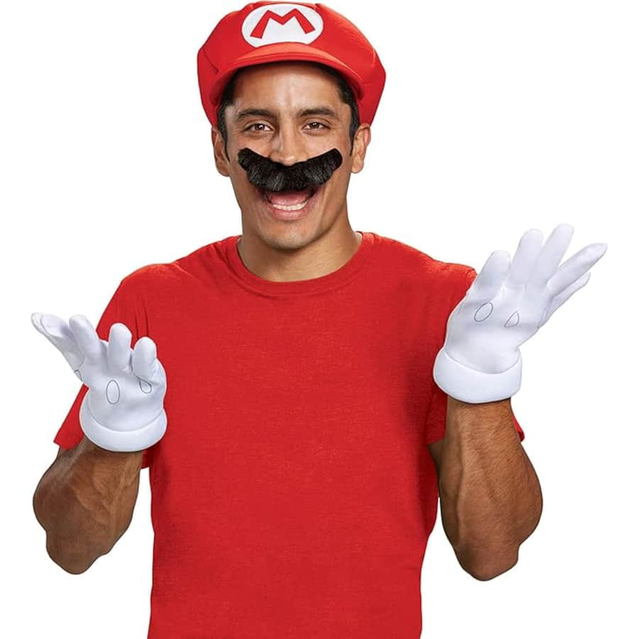 Disguise Men's Mario Adult Costume Accessory Kit: $9