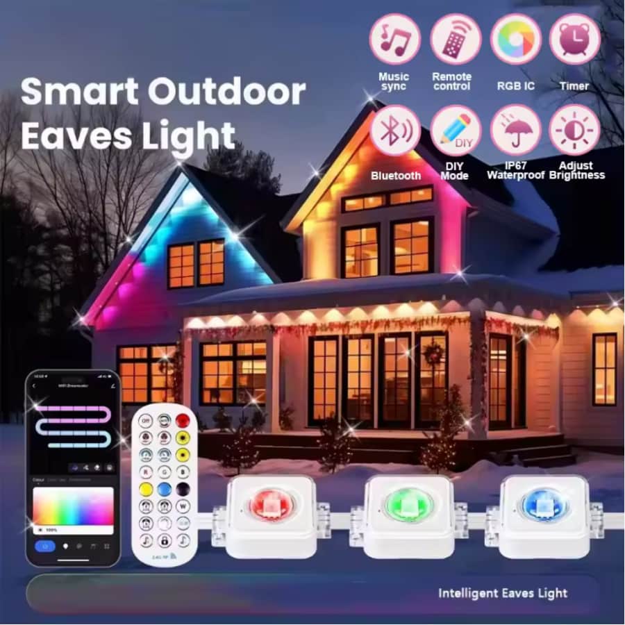 50-Foot Smart RGBIC Permanent Outdoor Lights: $32 50-Foot Smart RGBIC Permanent Outdoor Lights: $32