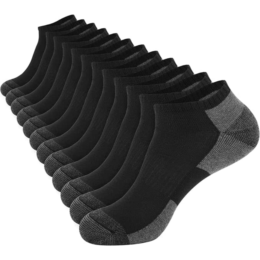 Cooplus Men's Cushioned Ankle Socks 12-Pack: $12