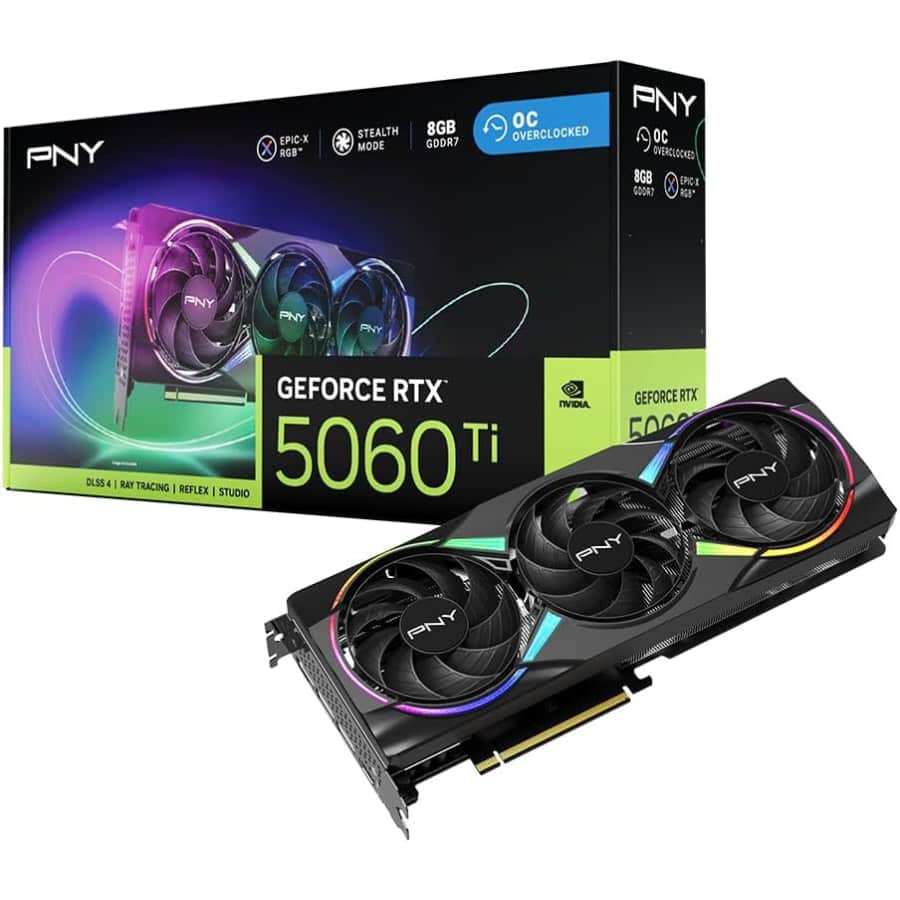 PNY GeForce RTX 5060 Ti 8GB OC GPU: $379.99 PNY GeForce RTX 5060 Ti 8GB OC GPU: $379.99