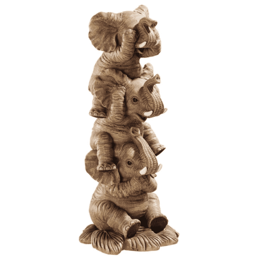 Design Toscano Stacked Elephants Statue: $23 Design Toscano Stacked Elephants Statue: $23