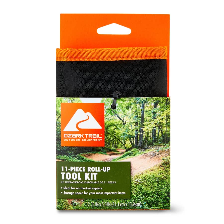 Ozark Trail 11-Piece Roll-Up Bike Tool Kit: $12.68 Ozark Trail 11-Piece Roll-Up Bike Tool Kit: $12.68