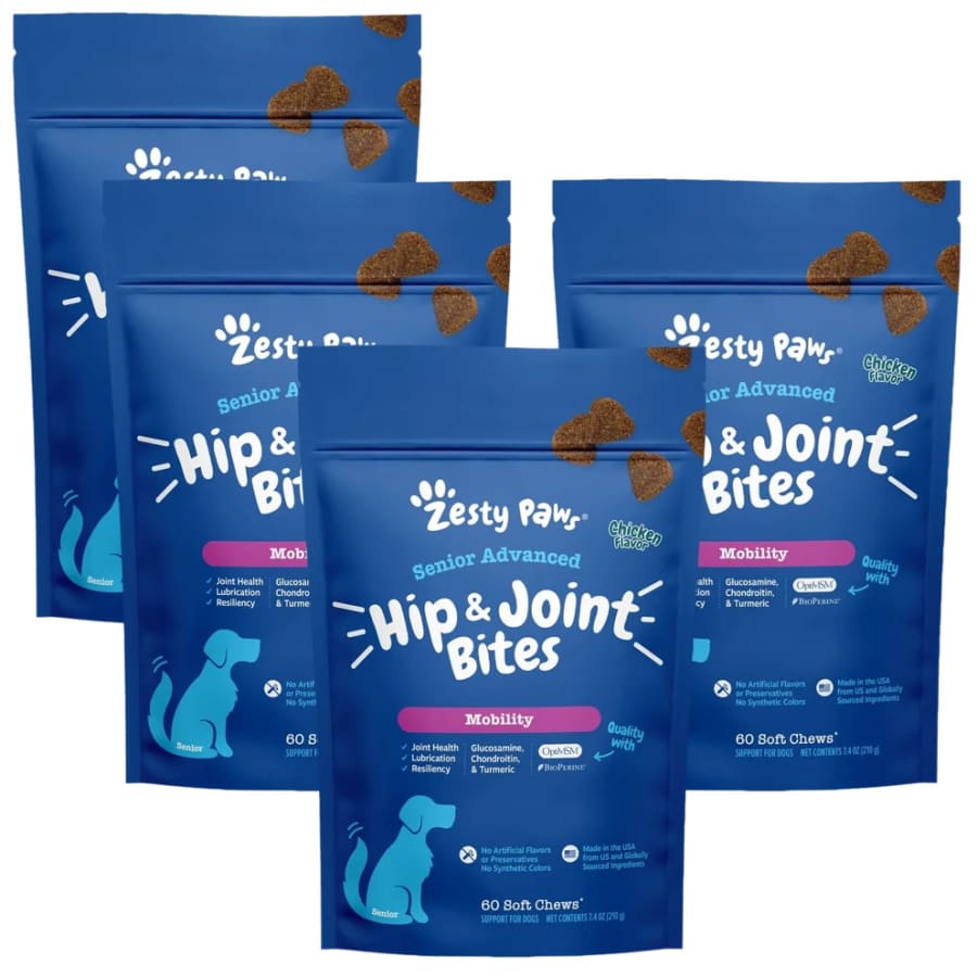 Zesty Paws Advanced Mobility Bites 4-Pack: $20