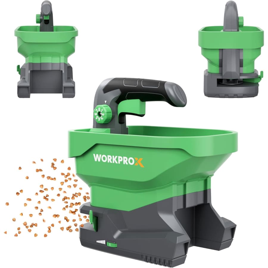 WorkPro X Battery Powered Fertilizer Spreader: $55 WorkPro X Battery Powered Fertilizer Spreader: $55