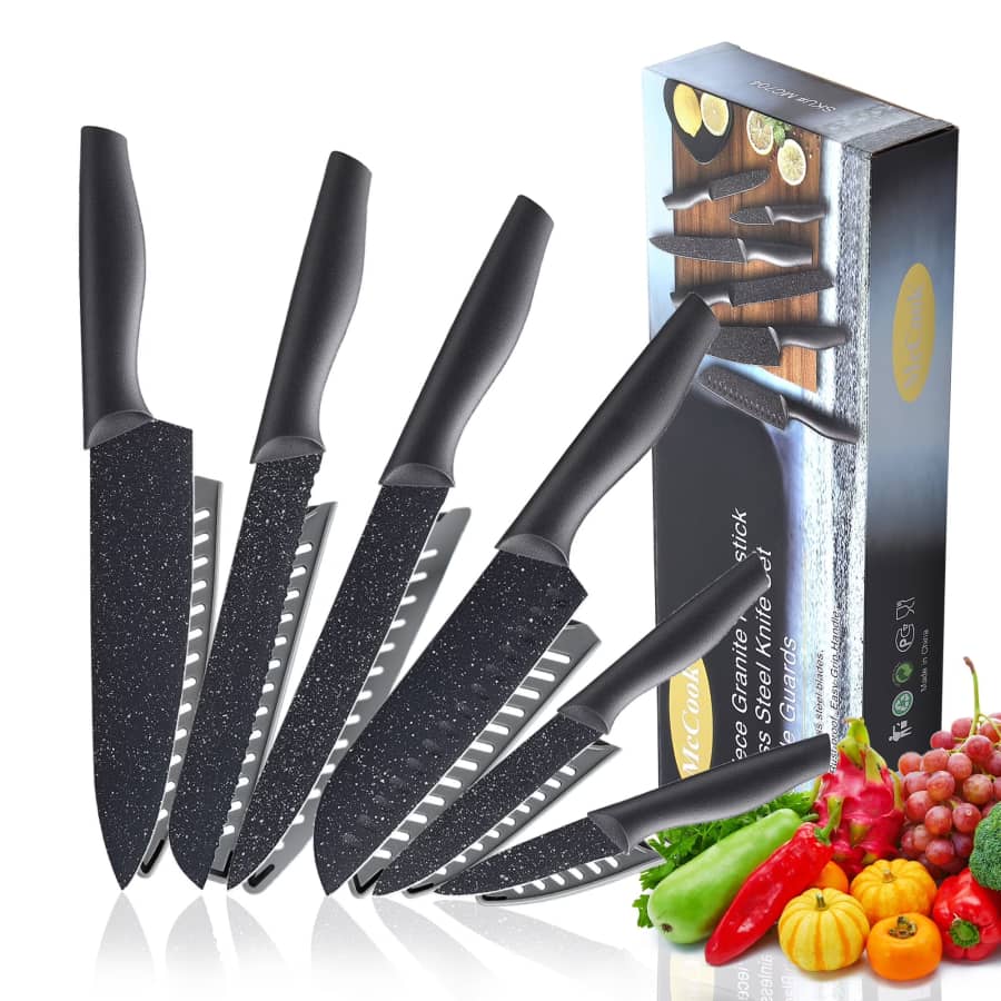 McCook 12-Piece Granite Kitchen Knife Set: $11