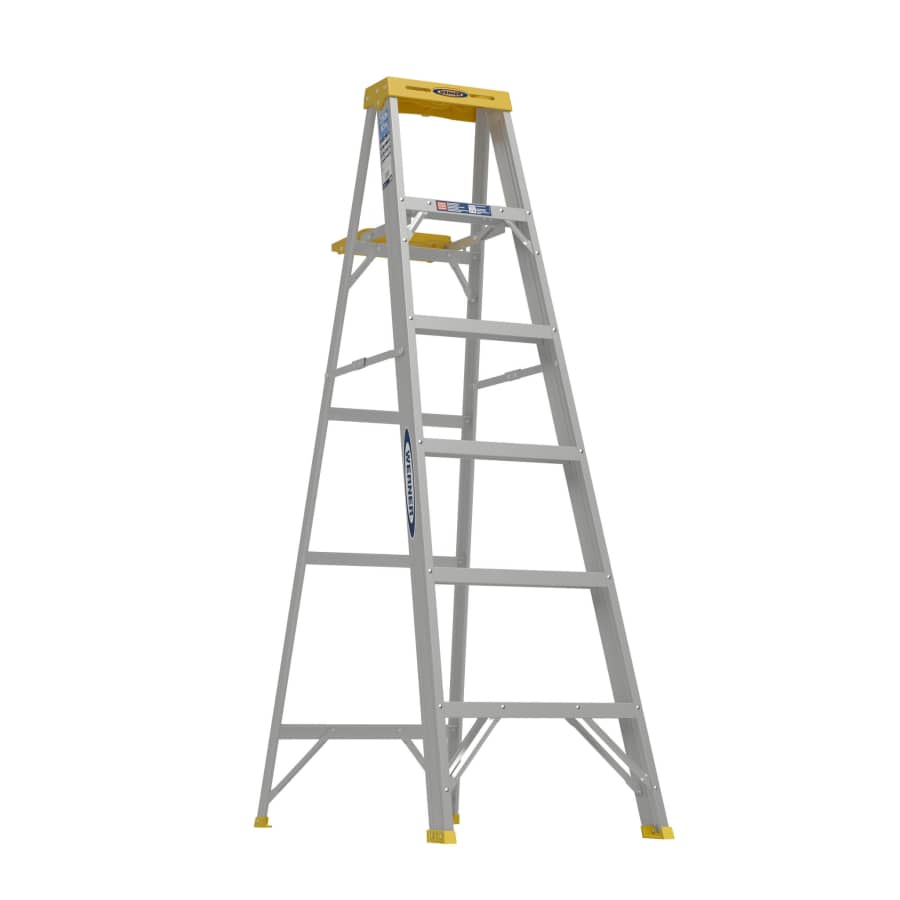 Werner 6-Foot Aluminum 250-lb. Folding Step Ladder: $40 Werner 6-Foot Aluminum 250-lb. Folding Step Ladder: $40