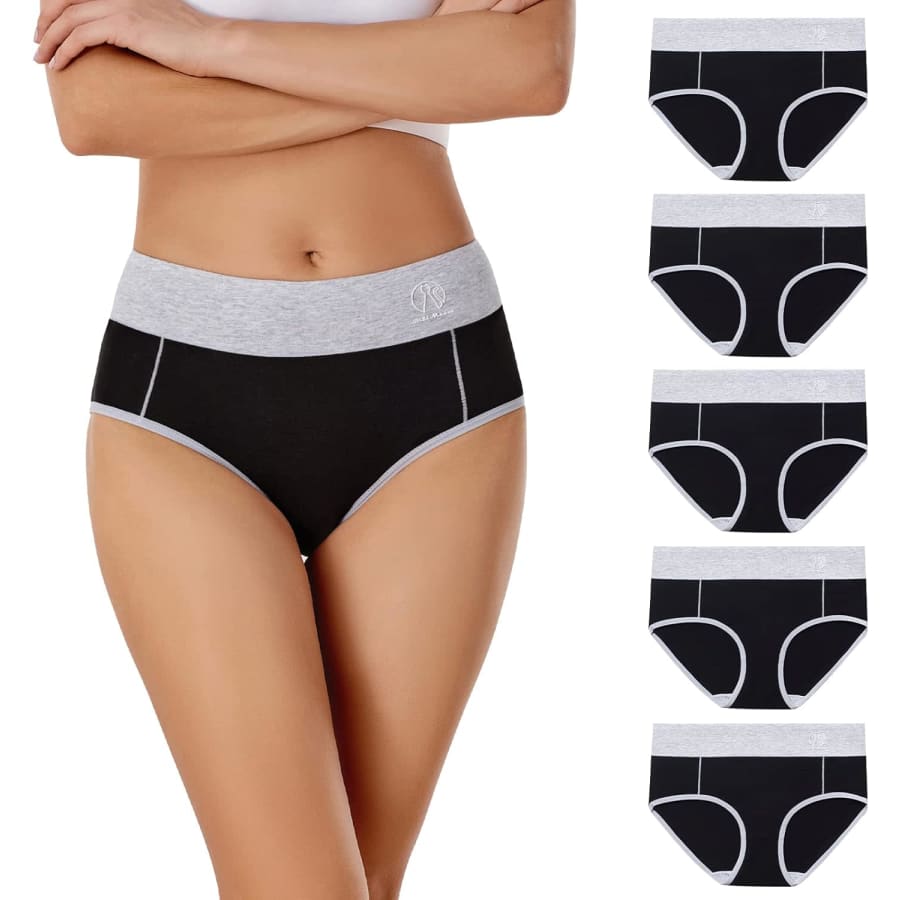 Women's High Waisted Cotton Briefs 5-Pack: From $9 Women's High Waisted Cotton Briefs 5-Pack: From $9