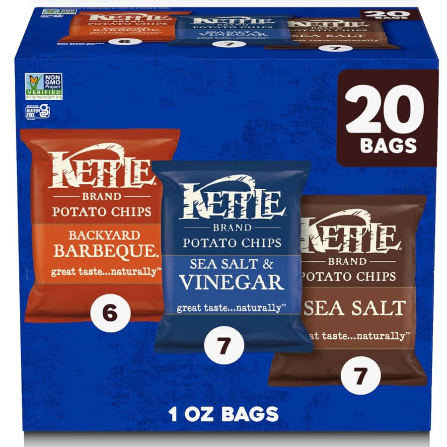 Kettle Brand 20-Count Potato Chips Variety Pack: $10 via Sub & Save