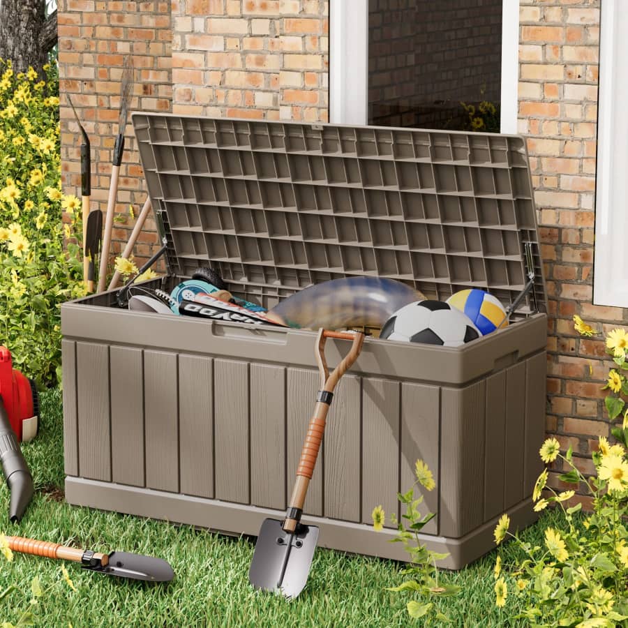 Homall 82-Gallon Outdoor Lockable Deck Box: $63