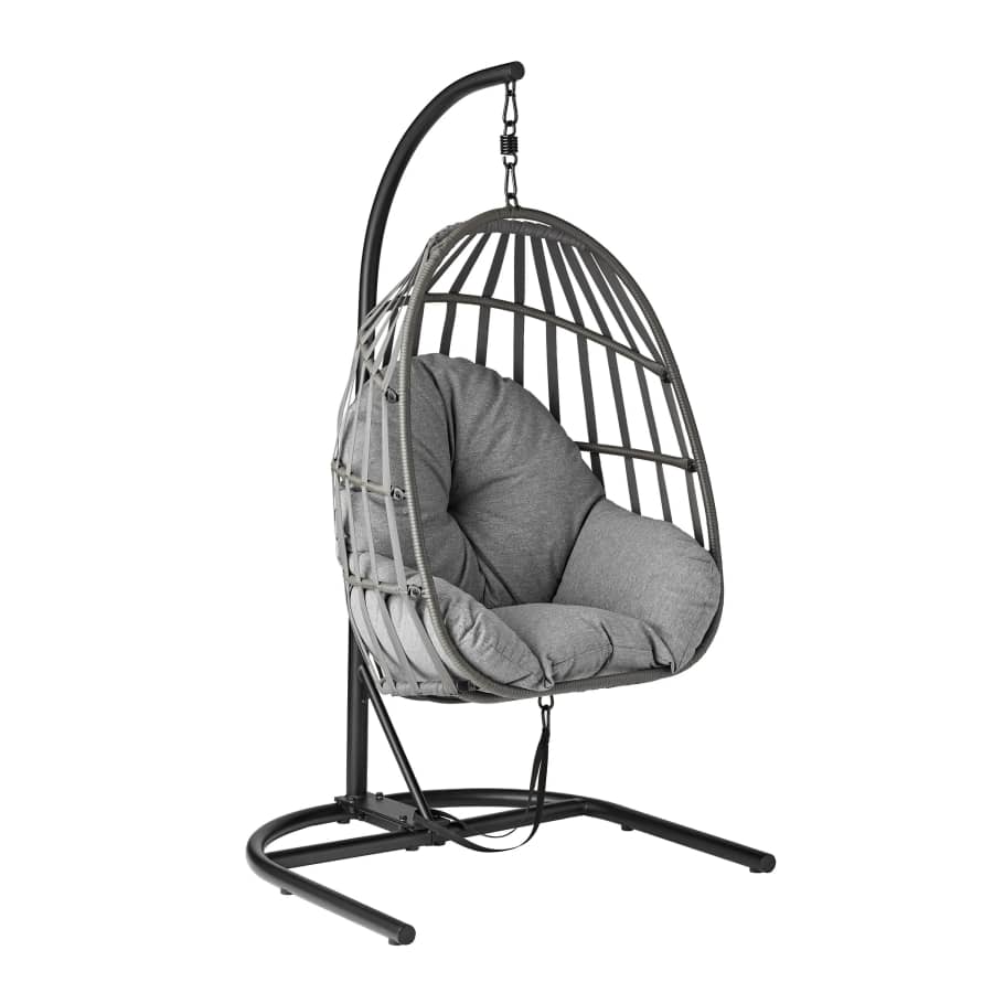 Mainstays Outdoor Wicker Patio Hanging Egg Chair: $137 Mainstays Outdoor Wicker Patio Hanging Egg Chair: $137