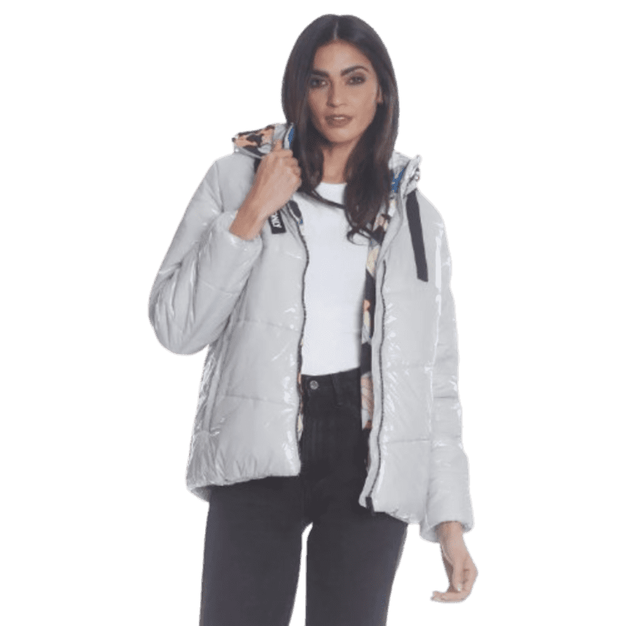 Members Only Women's Hi-Shine Chevron Quilt Puffer Jacket: $29.99