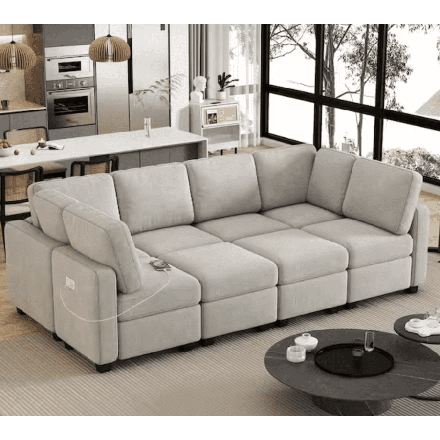 Harper & Bright Designs 103" U-Shape Sectional Sofa w/ USB: $729