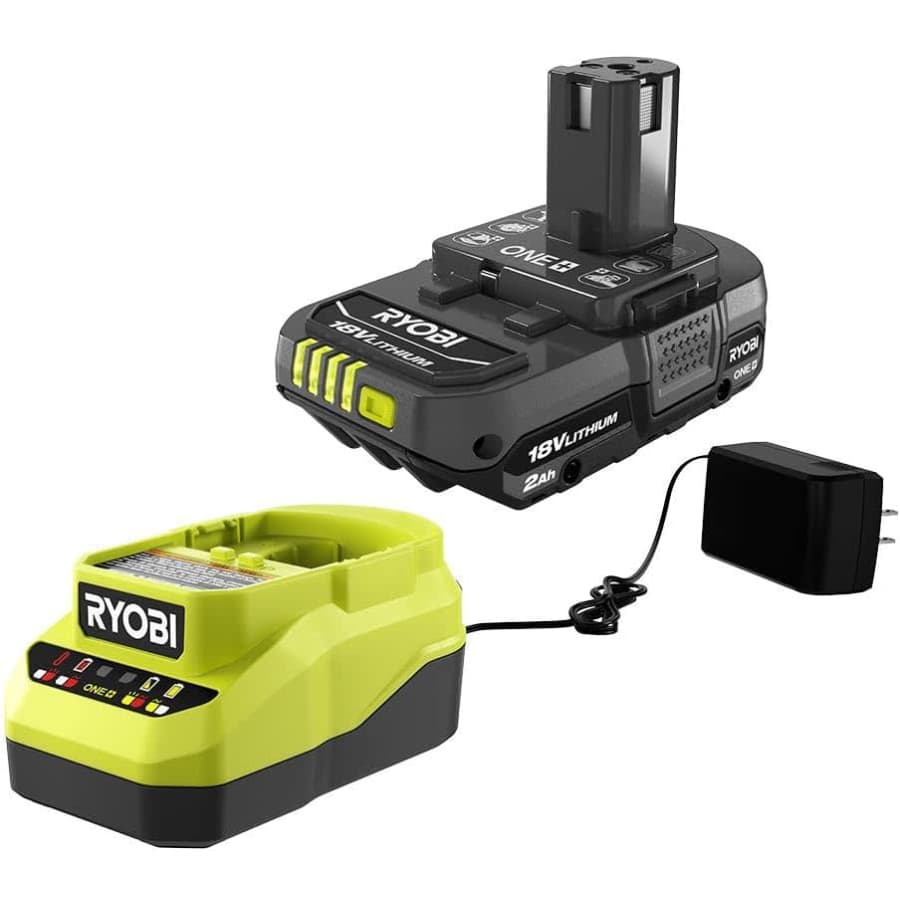Ryobi One+ 18V Lithium Ion 2.0ah Battery and Charger Kit: $45