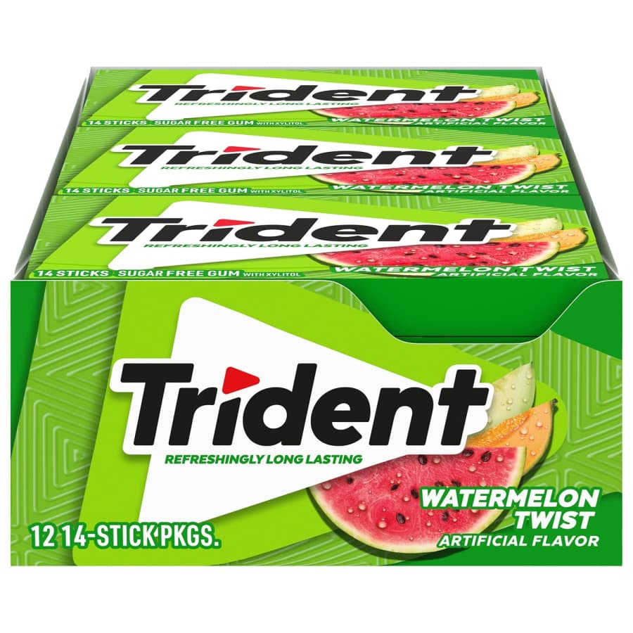 Trident 14-Count Watermelon Twist Sugar Free Gum 12-Pack: $7.61 via Subscribe & Save