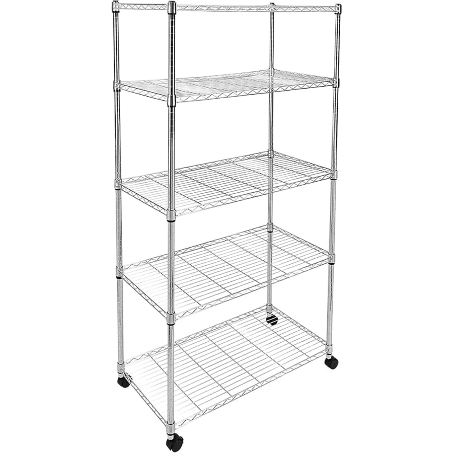 HealSmart Heavy Duty Shelving Unit with Wheels: $55.79