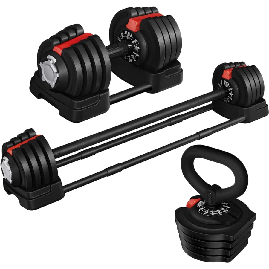 Yaheetech 3-in-1 40lbs Adjustable Dumbbell Set: $88.44 Yaheetech 3-in-1 40lbs Adjustable Dumbbell Set: $88.44