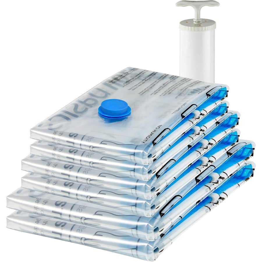 Amazon Basics Multiple Vacuum Compression Zipper Storage Bag 6-Pack: $13 Amazon Basics Multiple Vacuum Compression Zipper Storage Bag 6-Pack: $13